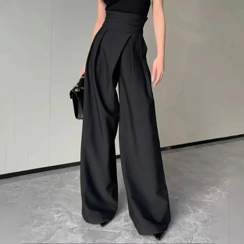 Chic Flowy Wide-Leg Trousers