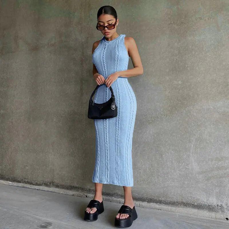 Chic Knitted Tank Sweater Dress