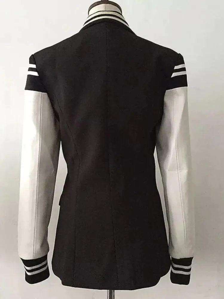 Chic Leather Blazer Coat