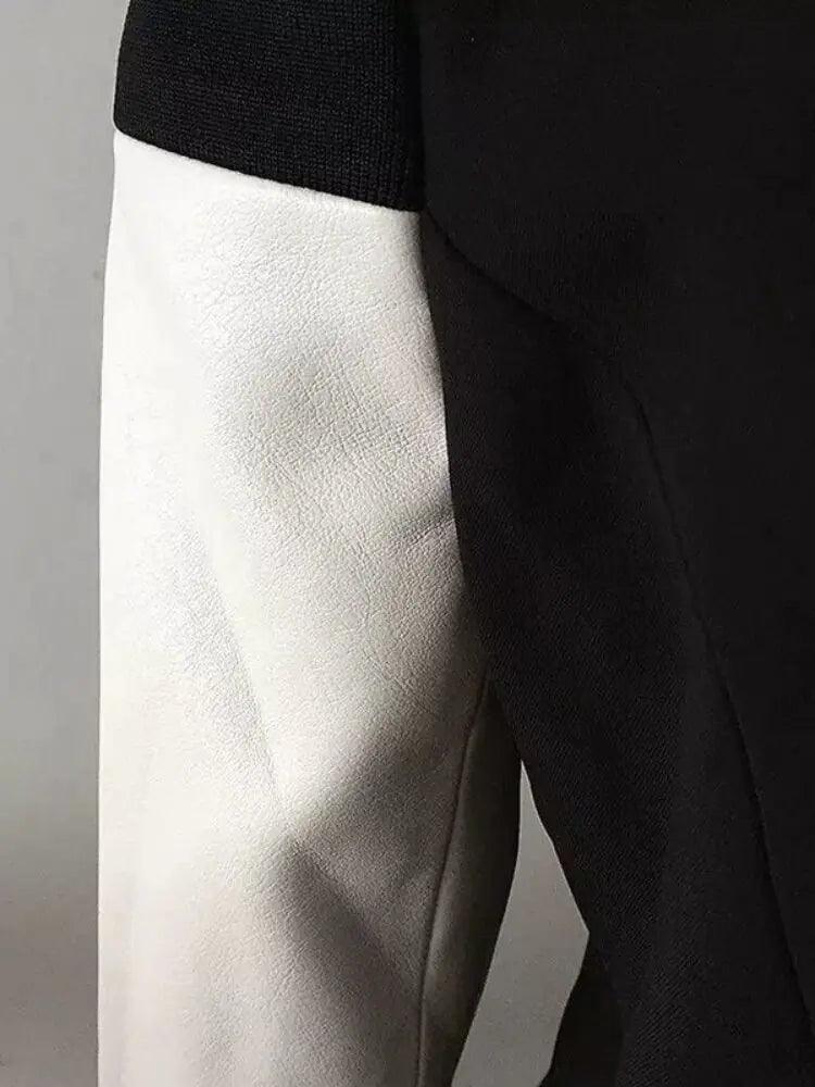 Chic Leather Blazer Coat