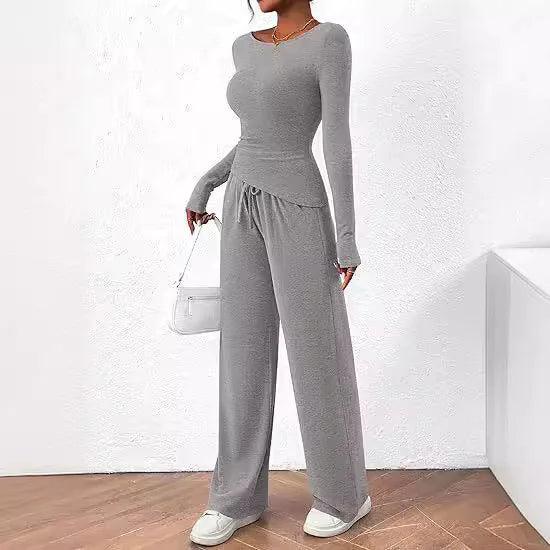 Chic Long-Sleeve Trousers Set