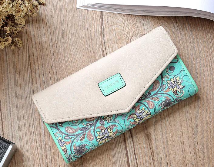 Chic Women's Leather Clutch Wallet & Card Holder
