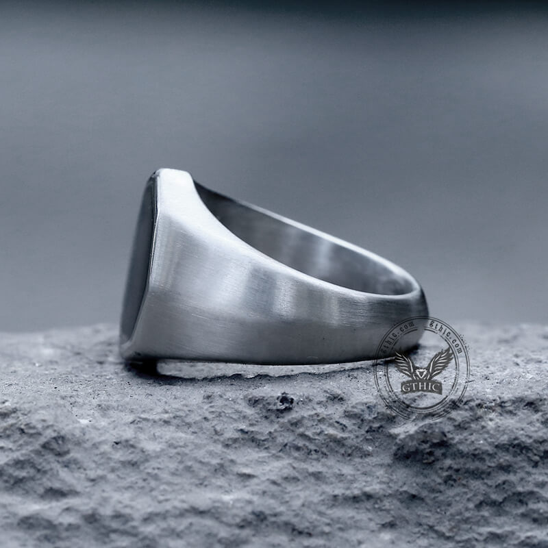 Classic Octagon Stainless Steel Ring