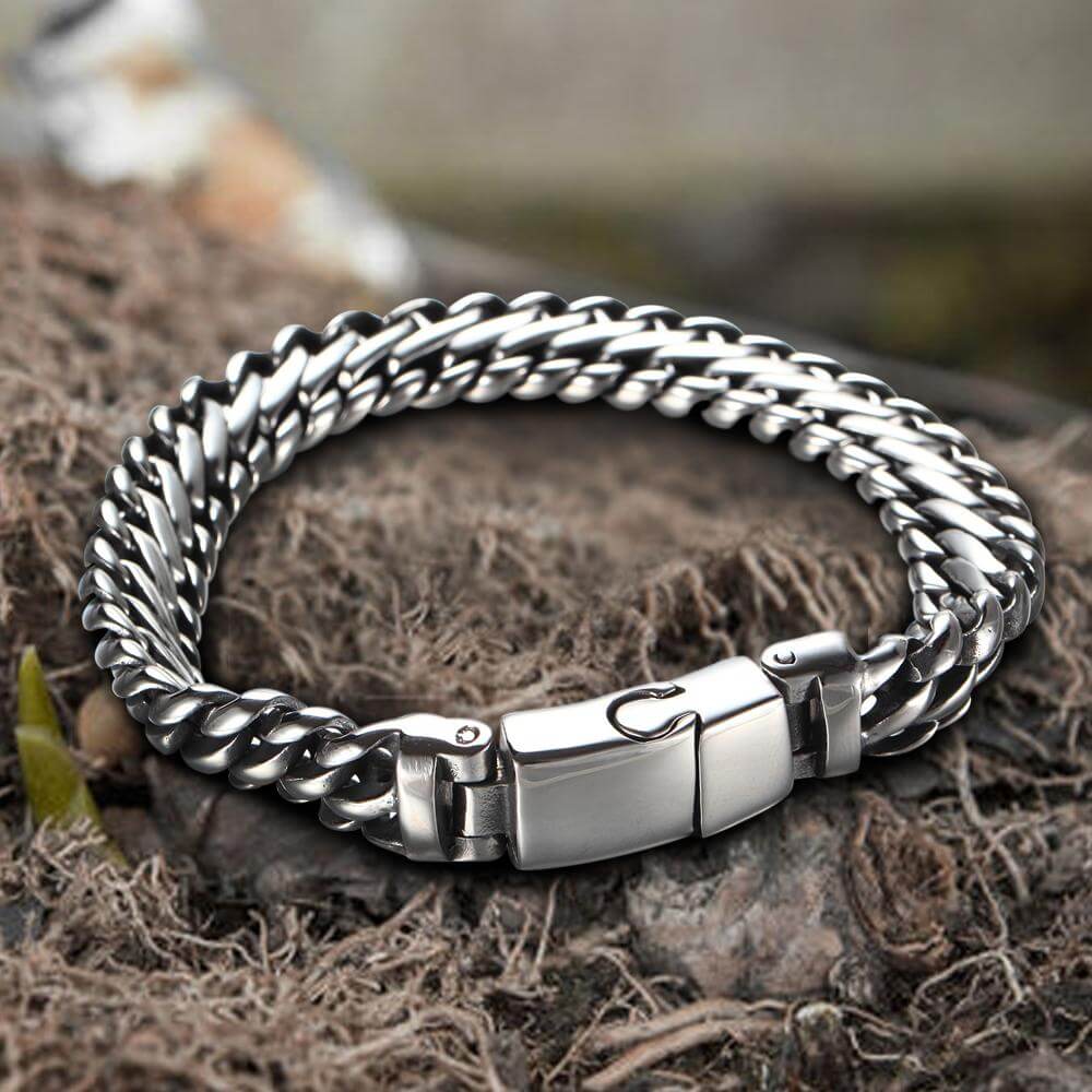 Classic Stainless Steel Biker Bracelet
