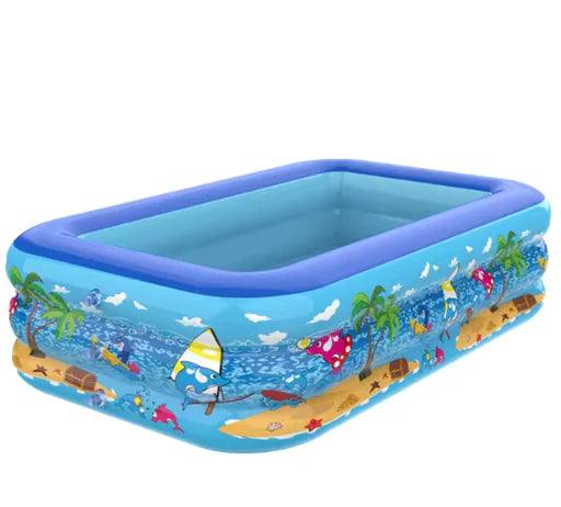 BrightWave Colorful Inflatable Kids' Pool β Durable PVC for Endless Summer Fun
