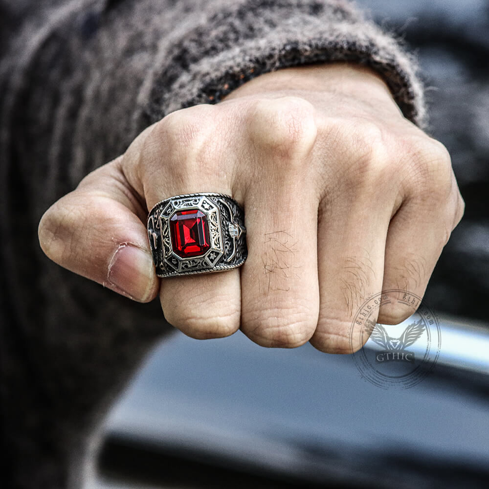 Anillo de acero inoxidable Cowboys Bull