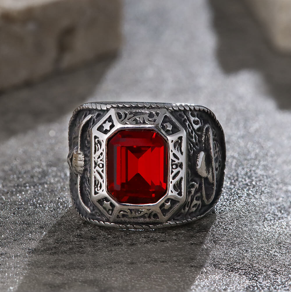 Anillo de acero inoxidable Cowboys Bull