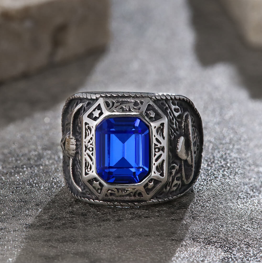 Anillo de acero inoxidable Cowboys Bull