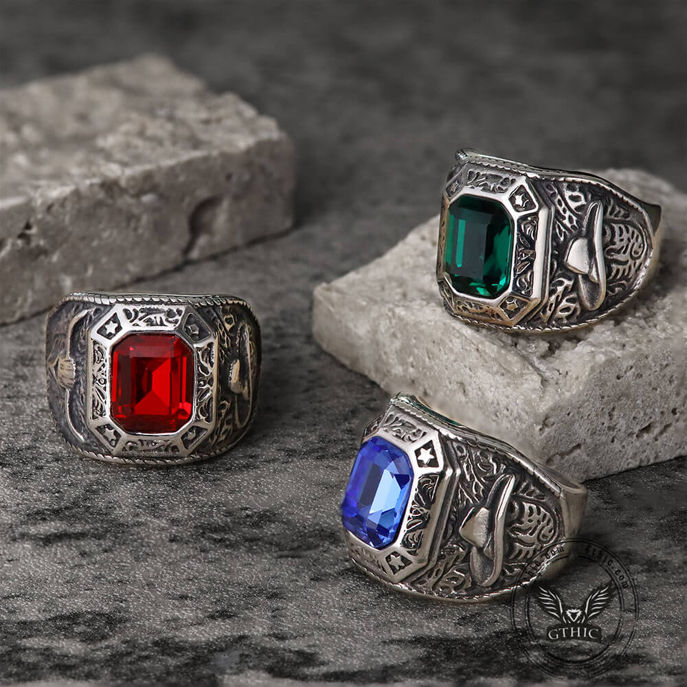 Anillo de acero inoxidable Cowboys Bull