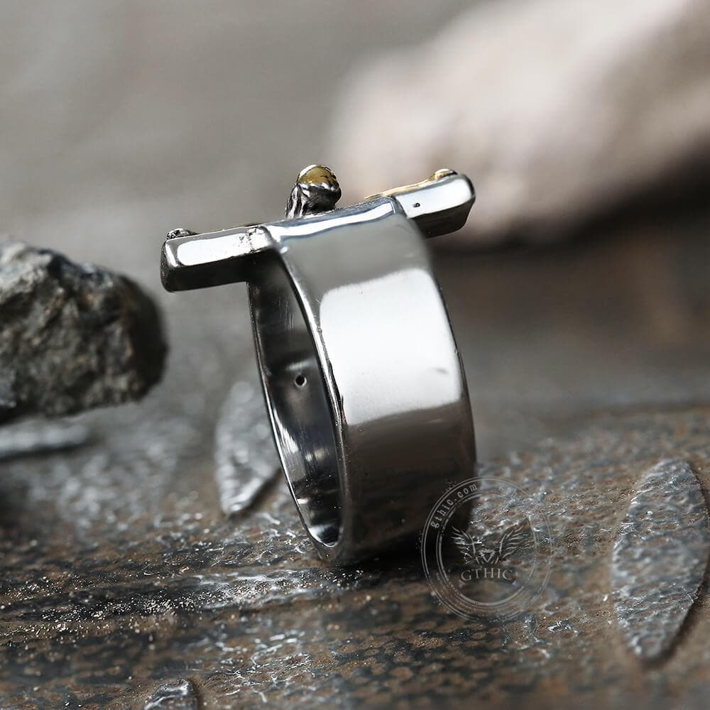 Crucifixion of Jesus Stainless Steel Cross Ring