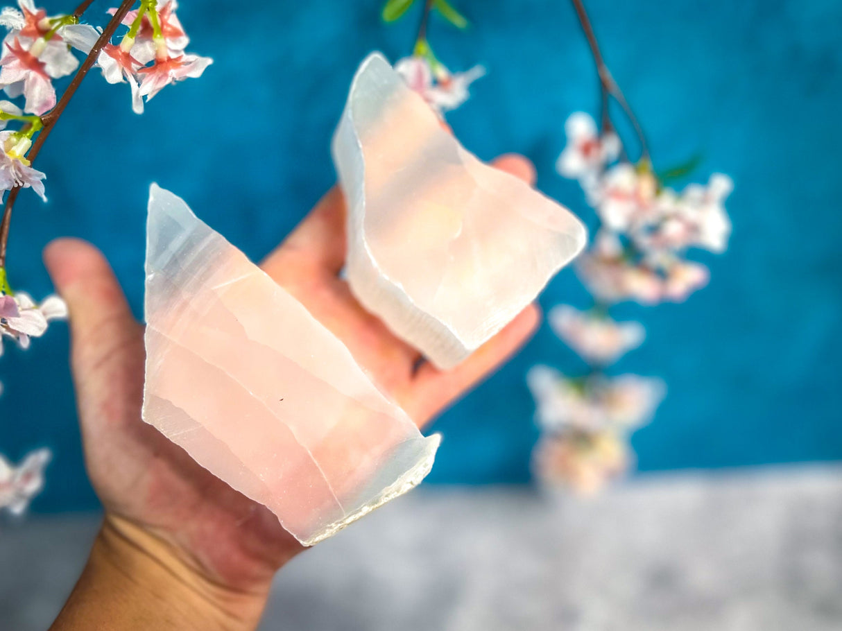 Polished Selenite, Ulexite, TV Stone - Selenite Plate