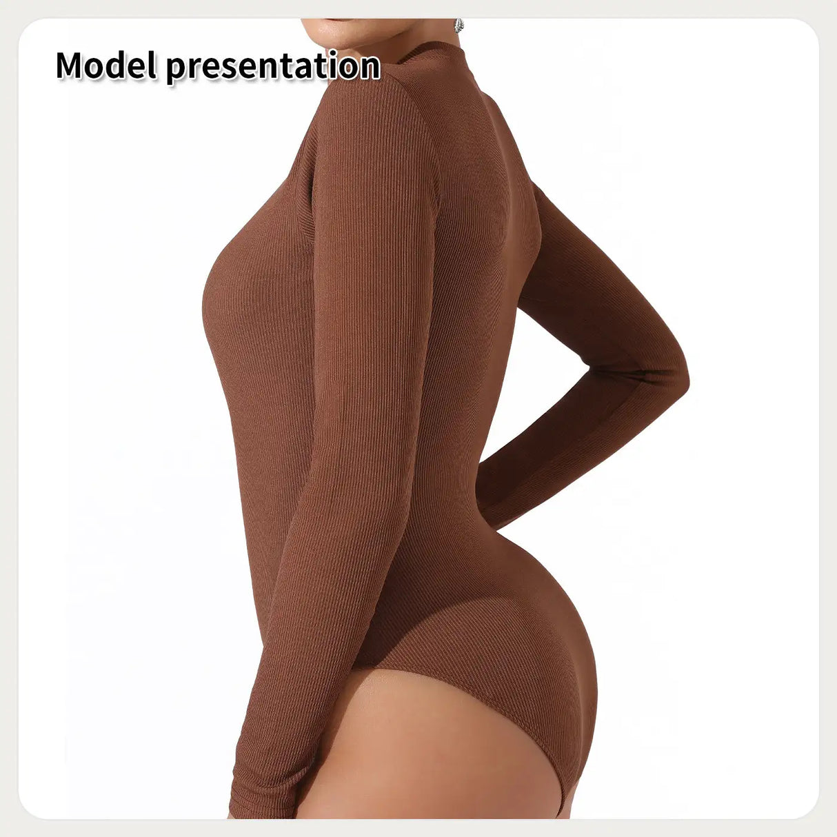 Women's Fashion Simple Solid Color Bodysuit - Lootquake