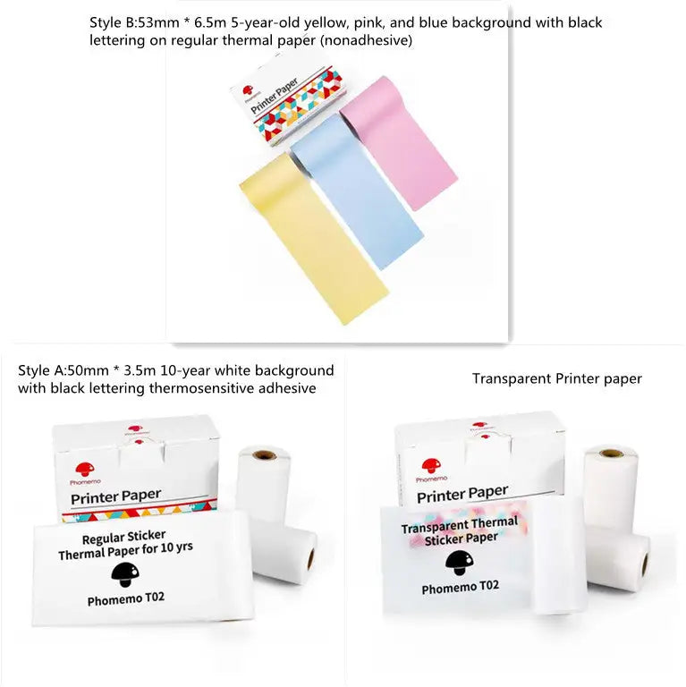 Mini-imprimante portable pour étudiants et amateurs, imprimante d'étiquettes thermique Bluetooth