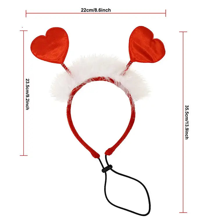 2025 Pets Valentine's Day Decoration Pet Scar Valentine's Day Hairband Dog Party Decoration Prop Dog Accessories Pet Products - Lootquake