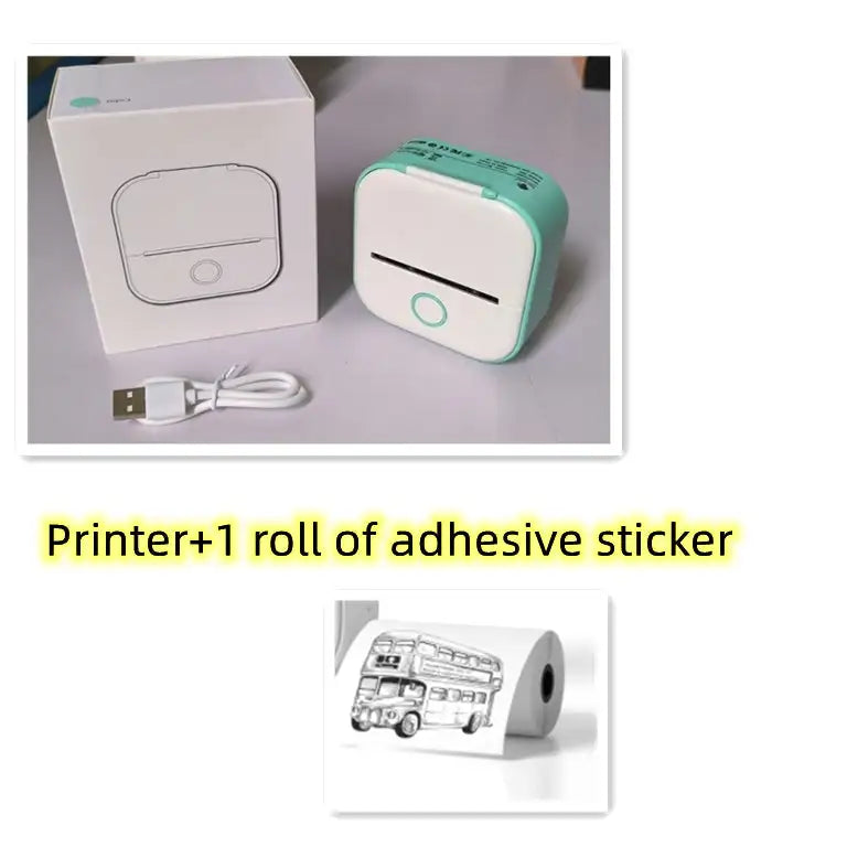 Portable Mini Printer for Students and Hobbyists, Bluetooth Thermal Label Printer - Lootquake