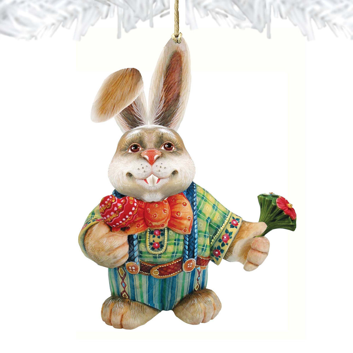 Father Bunny Wooden Ornaments Easter by G. DeBrekht - Easter Spring Decor - 8154423