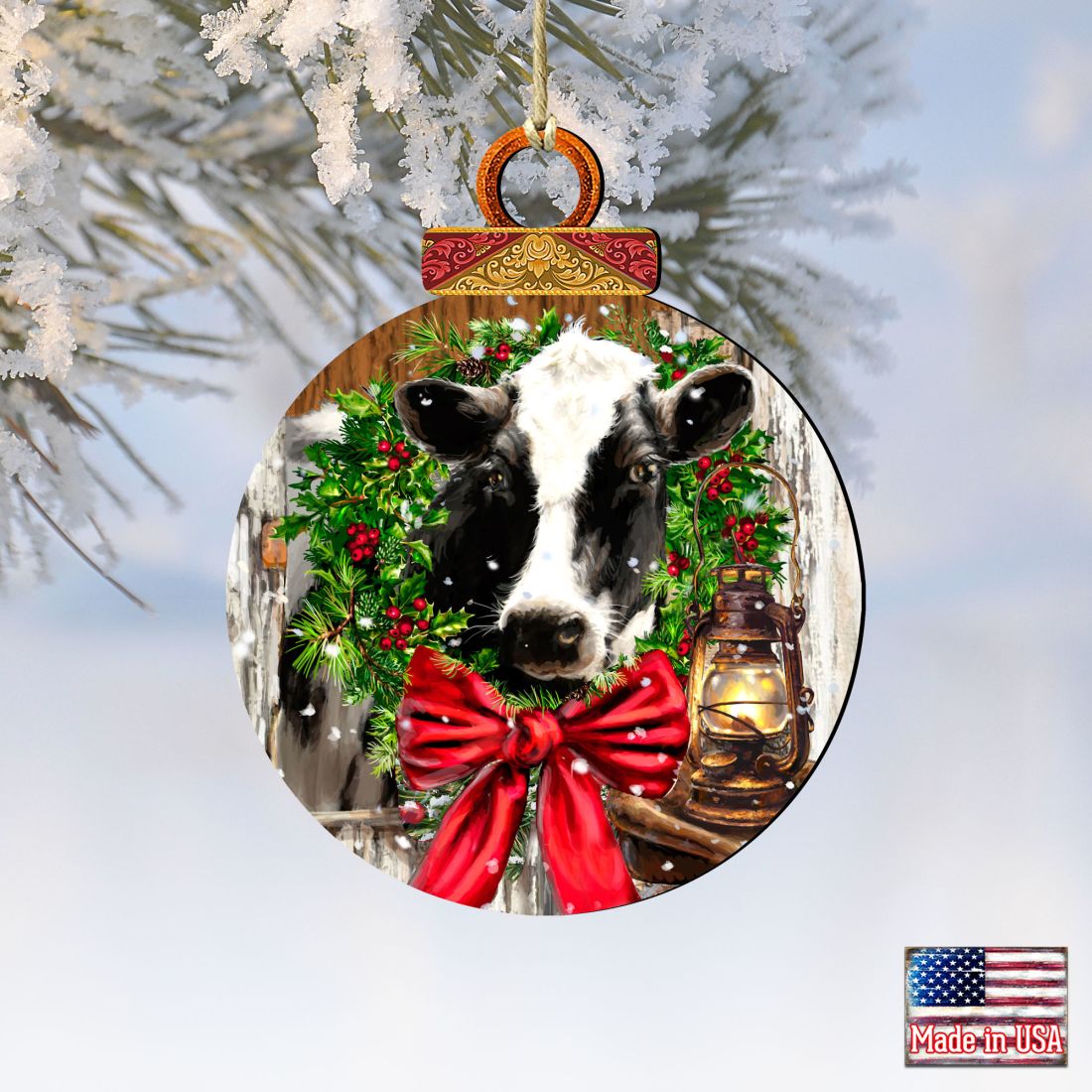 Christmas on the Farm Wooden Ornaments by Gelsinger - Christmas Decor - 8021128-DG