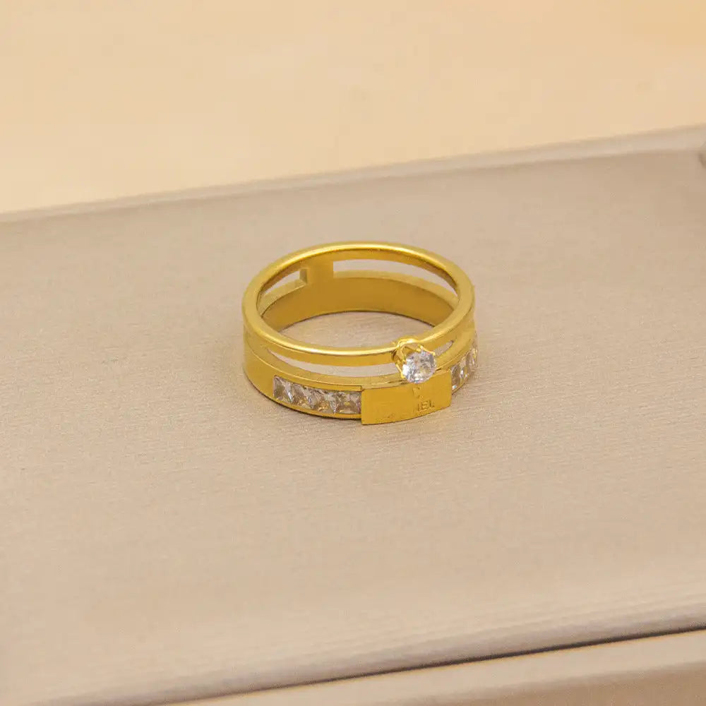 Non-fading Special Interest Light Luxury Fashion Double-layer Ring - Lootquake