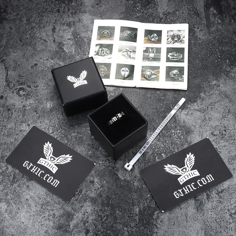 D20 Random Number Stainless Steel Spinner Dice Ring