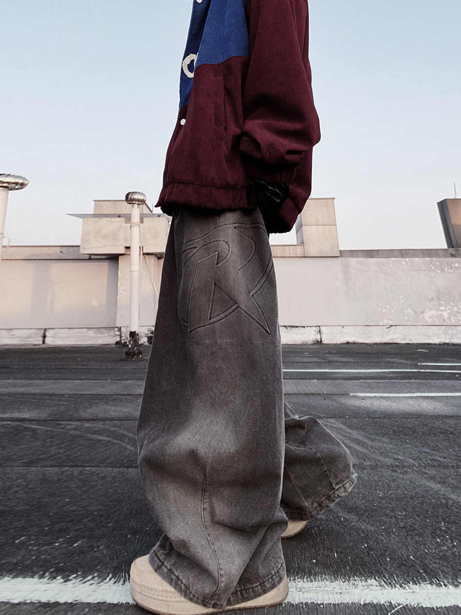 American Fashion Brand Vintage Mop Straight Jeans - Lootquake