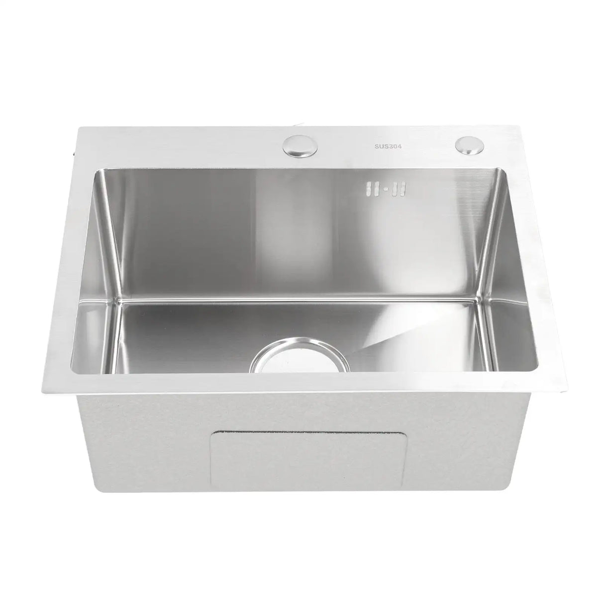 Single Basin Sink Set with Drainer, Stainless Steel Vegetable Washing Sink and Hose - Lootquake