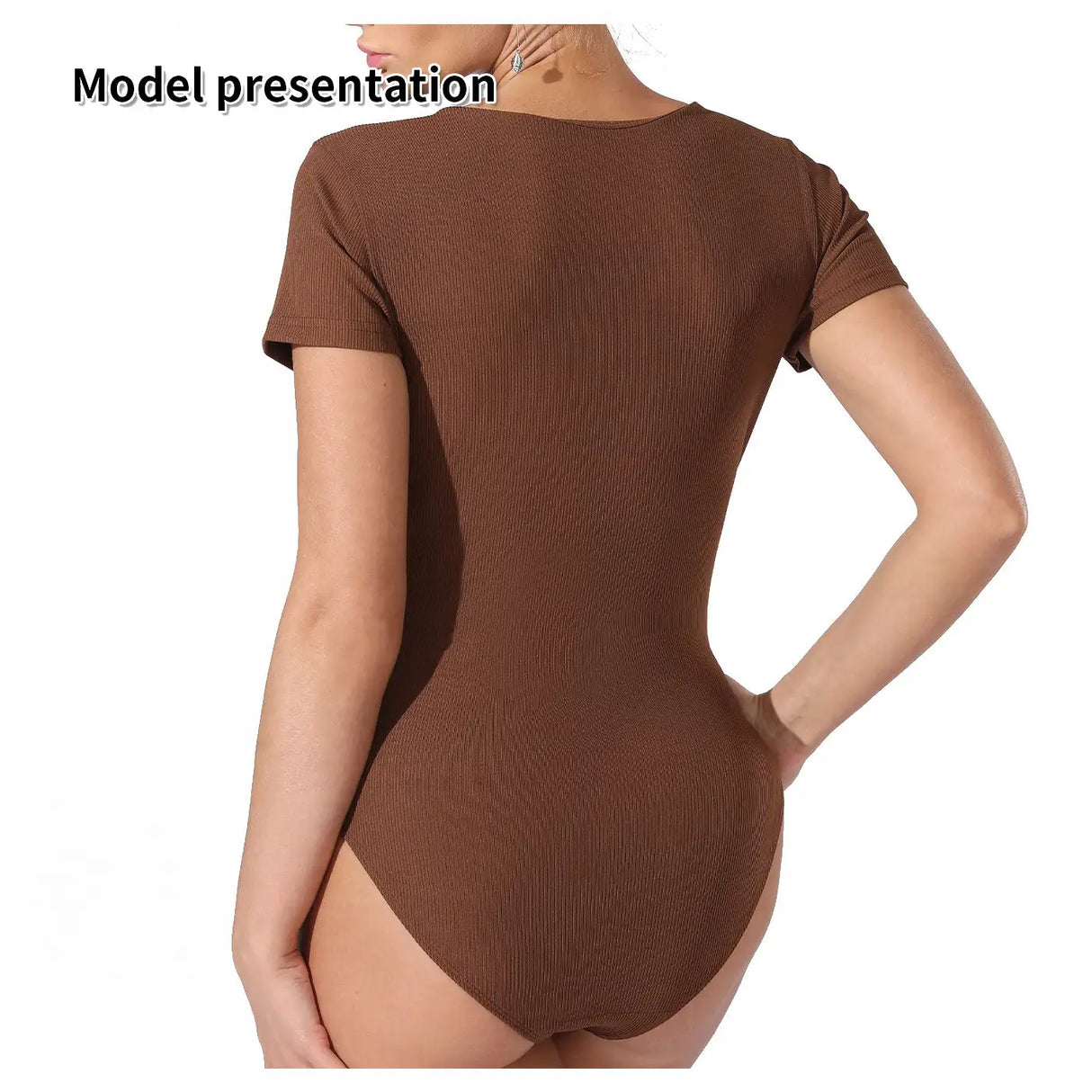Women's Fashion Simple Solid Color Bodysuit - Lootquake