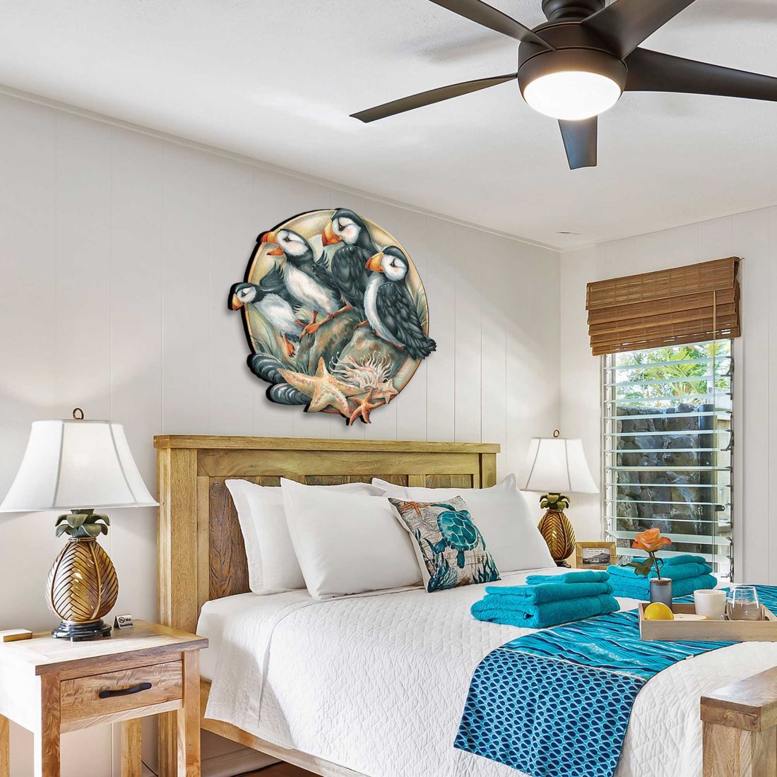 Send in the Clowns Puffins Wall Art by J. Bergsma - Wildlife Holiday Decor - 8591848W-JB