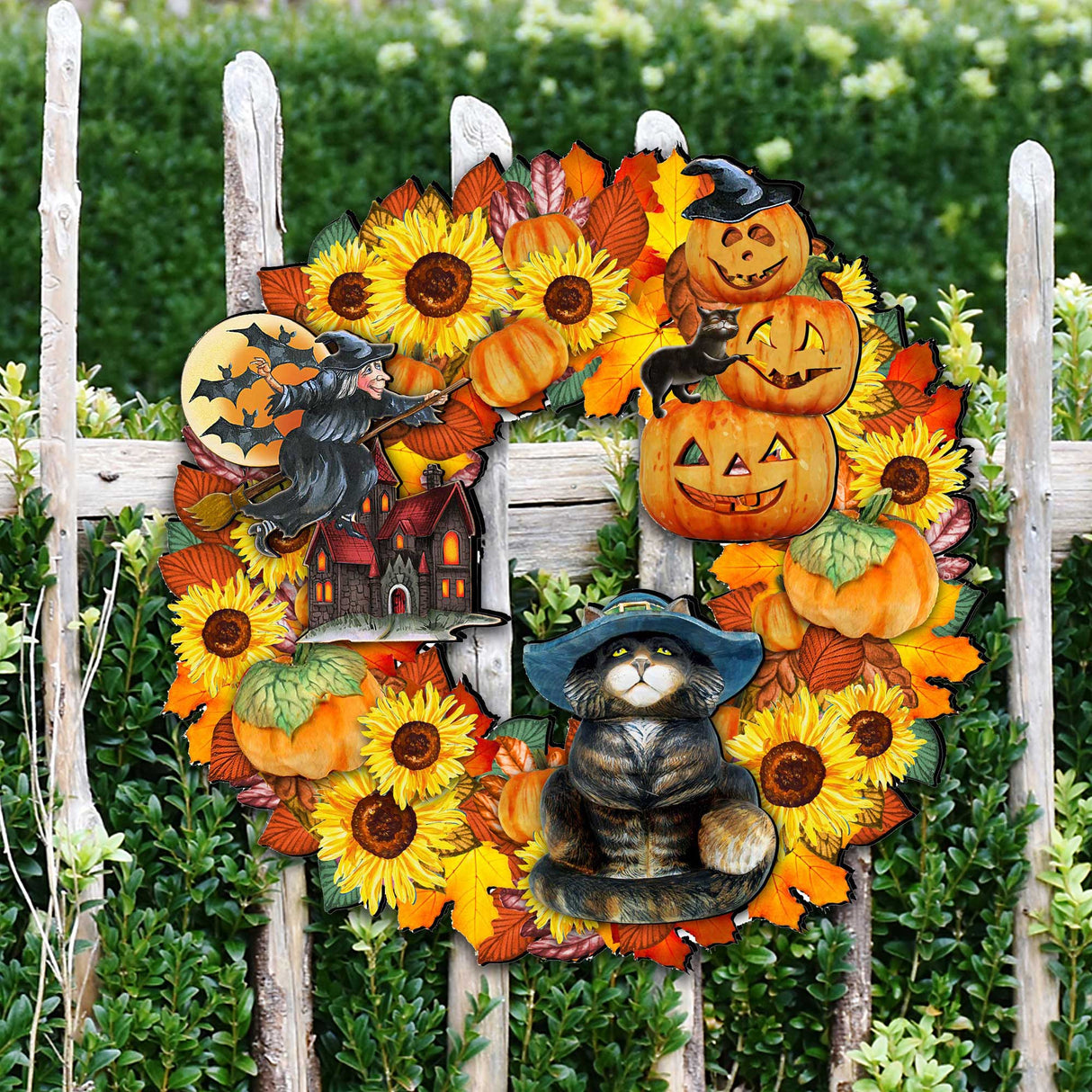 Corona de Halloween para puerta de G. DeBrekht - Decoración de Halloween para Acción de Gracias - 8185317H