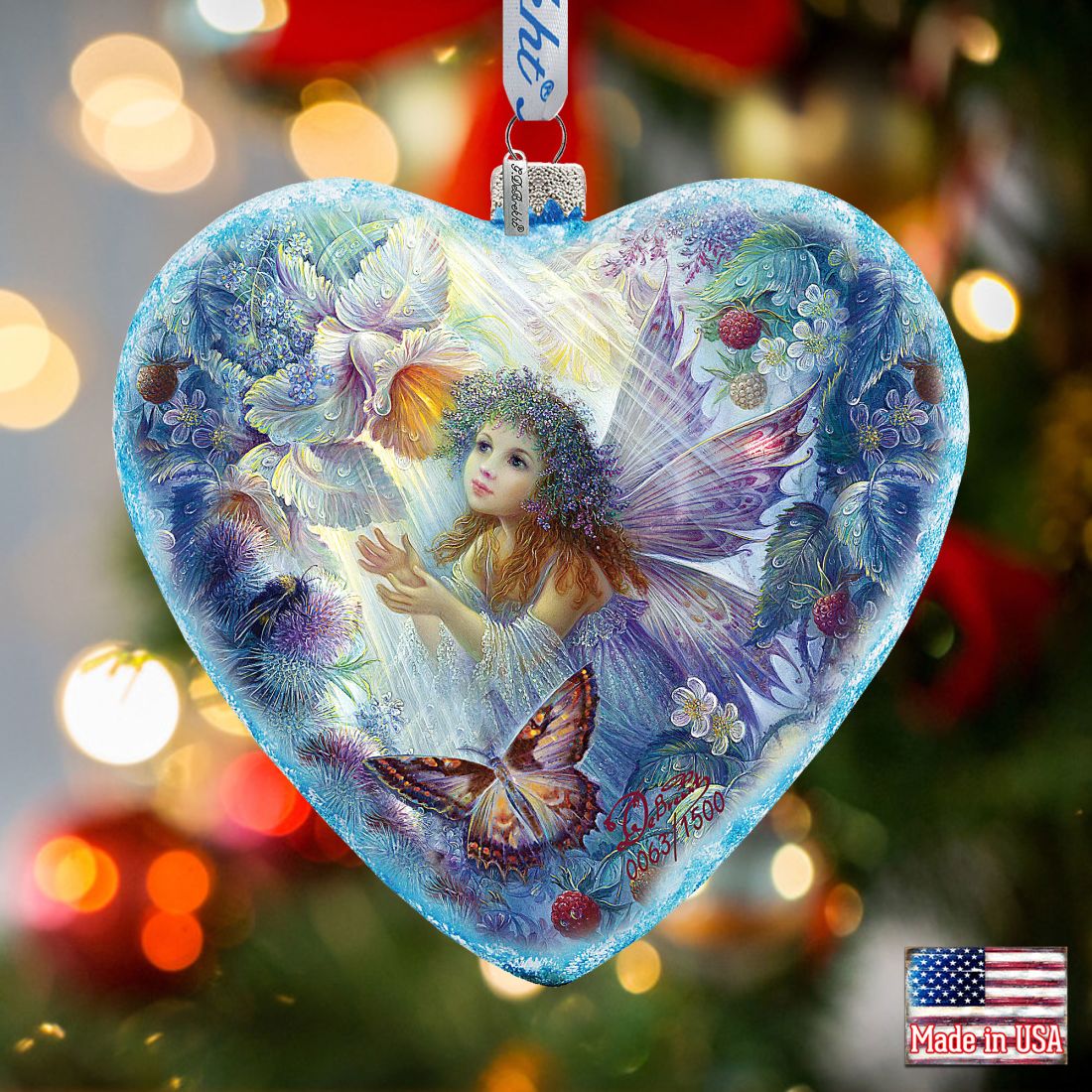 Flower Fairy Glass Ornament Limited Edition by Strelkina at G. DeBrekht - Christmas Decor - 738-084-ST