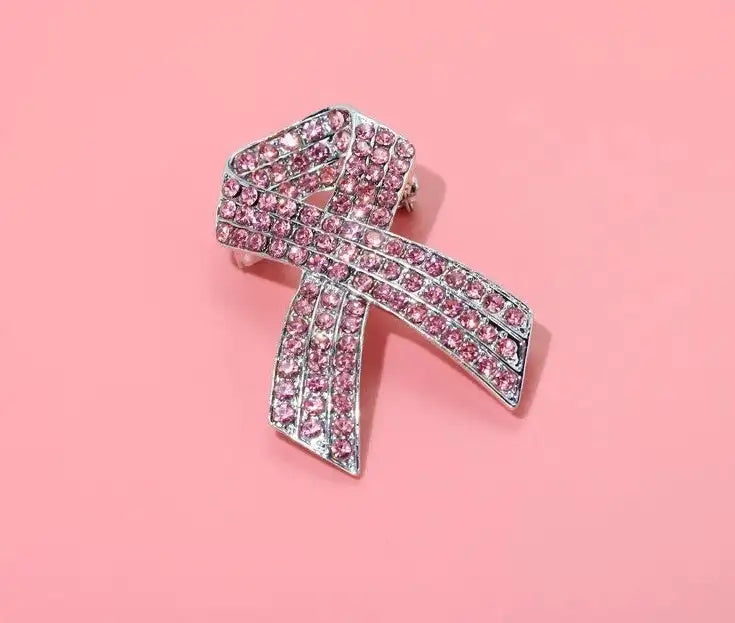 2pc Full Diamond Red Ribbon Alloy Brooch - Lootquake