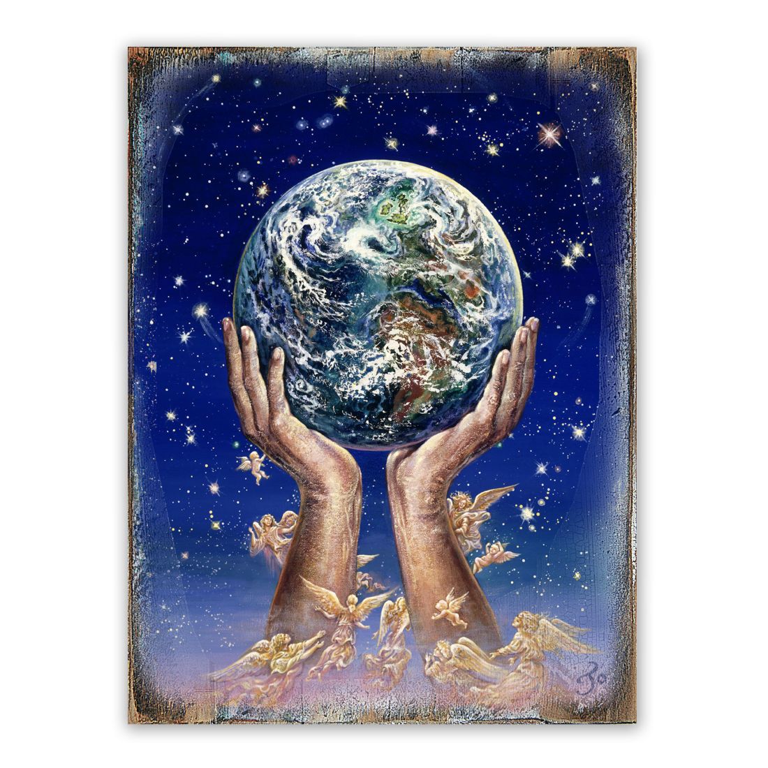 Weep of the World Fantasy Wooden Wall Art by Josephine Wall - Fantasy Decor - 852131-JW
