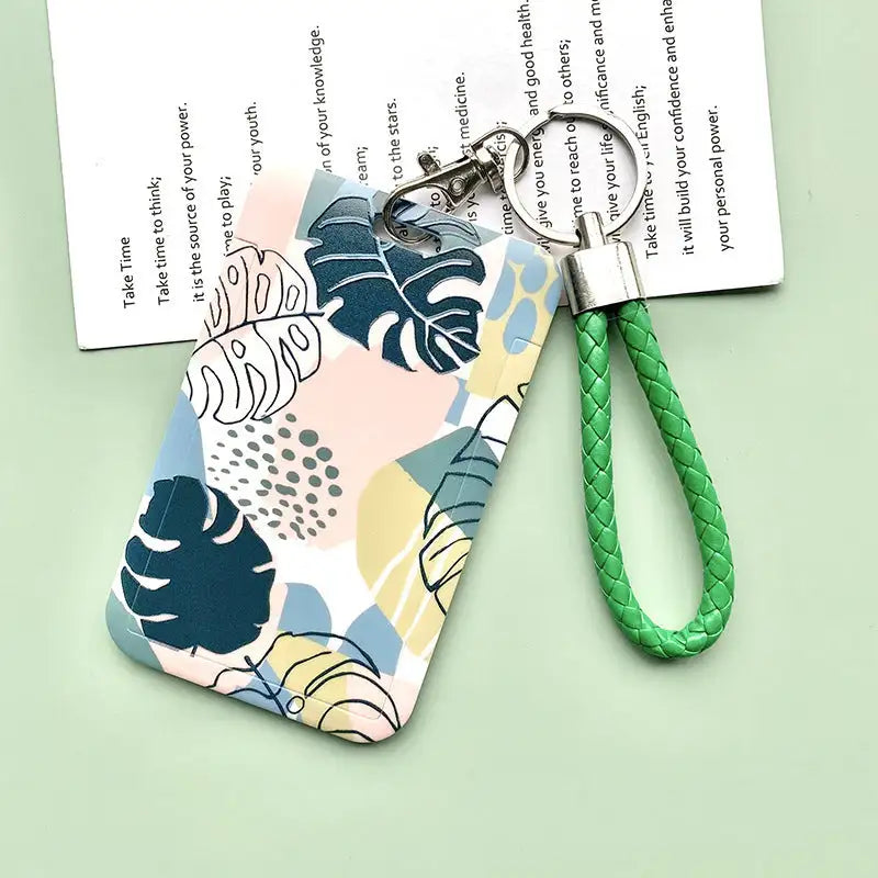 Green Plant Series Simple Fashion Lanyard Card Cover - Lootquake