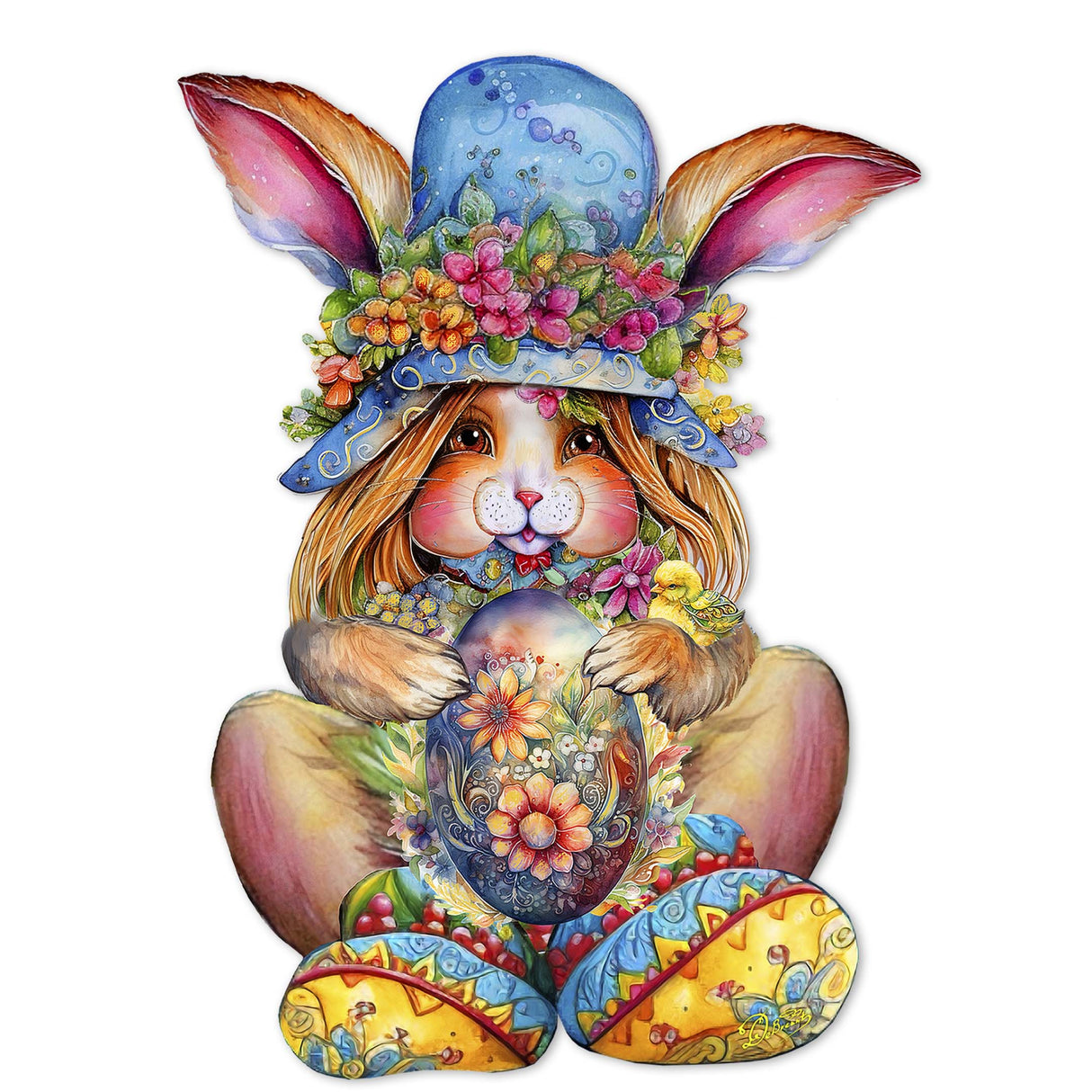 Easter Bunny Girl Holiday Door Decor by G. Debrekht - Easter Spring Decor - 8652765H