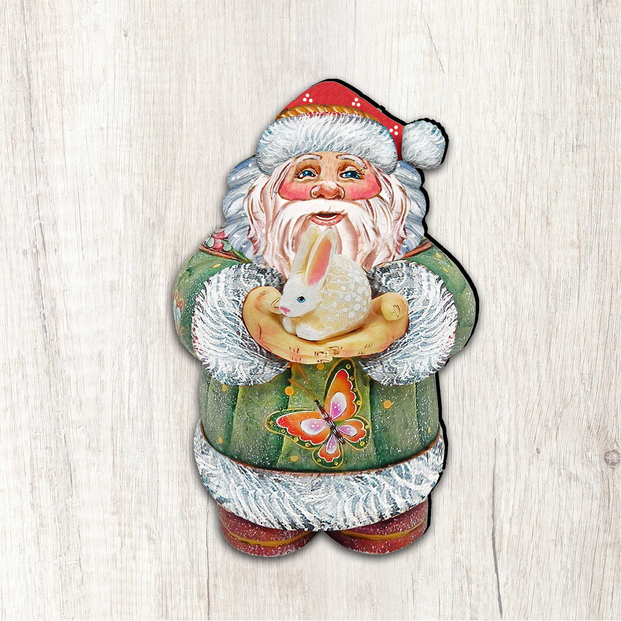Bunny Santa Wall Door Decor by G. DeBrekht - Easter Spring Decor - 8118085H
