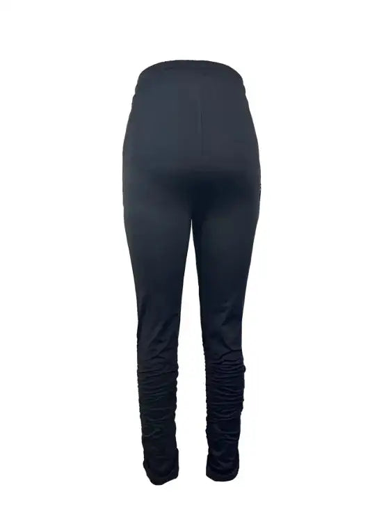 Ladies' Fashionable Casual Solid Color Autumn And Winter Perforated Pants - Lootquake