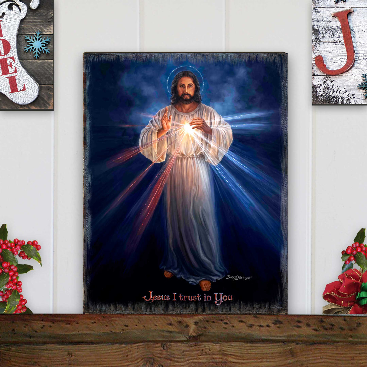 Divine Mercy Wall Art by D. Gelsinger - Nativity Holiday Decor - 95688B-DG