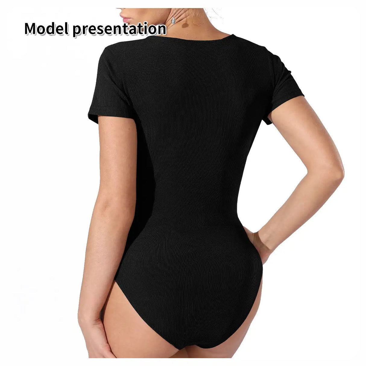 Women's Fashion Simple Solid Color Bodysuit - Lootquake