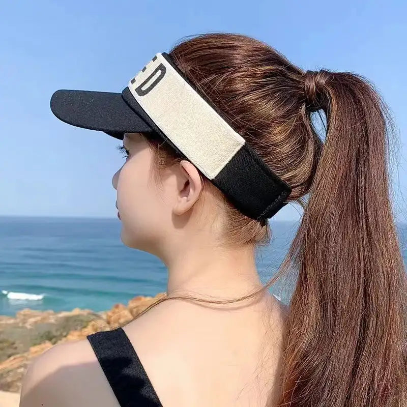 Sunlight Blocker For Summer Letter Without Top LOVED Korean - Lootquake