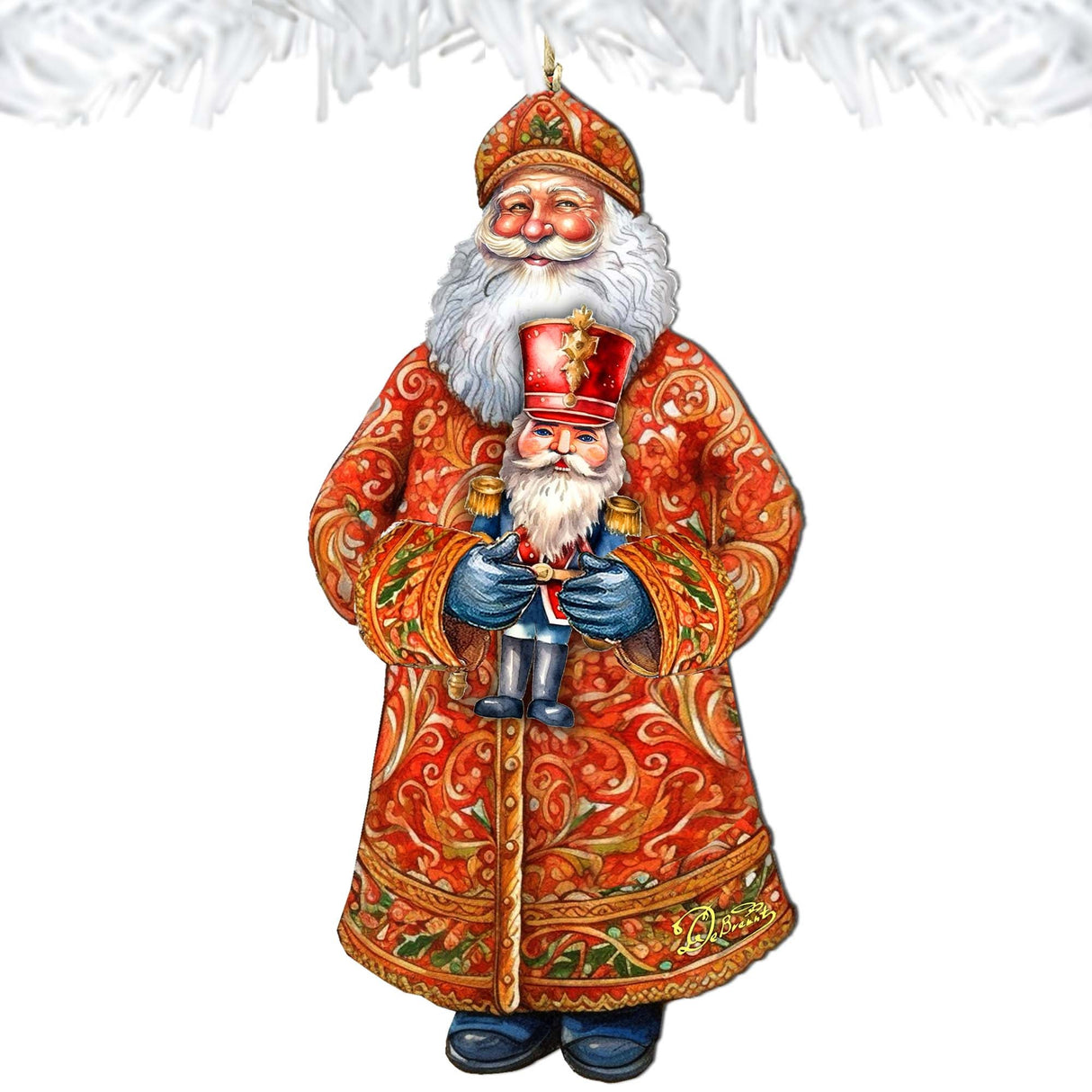 Cascanueces navideños de madera de G. Debrekht - Decoración navideña de Papá Noel - 8691401