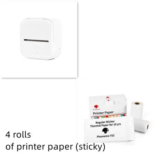 Portable Mini Printer for Students and Hobbyists, Bluetooth Thermal Label Printer - Lootquake