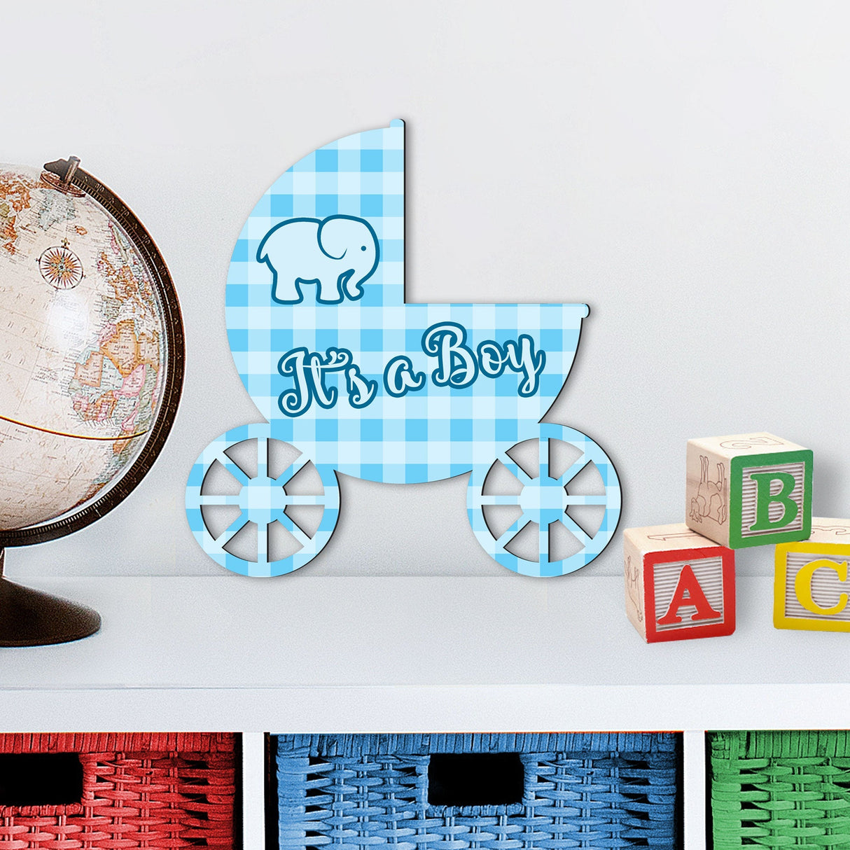 It's A Boy Holiday Door Decor by G. DeBrekht - Christmas Decor - 8114044H