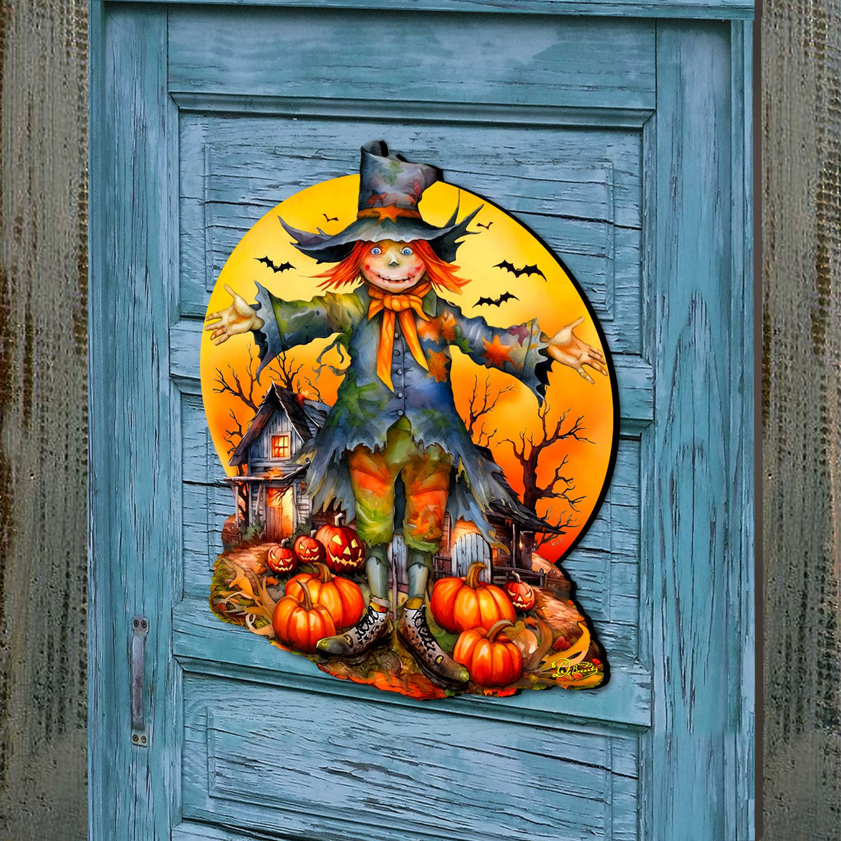 Decoración navideña de espantapájaros para puerta de Halloween por G. DeBrekht - Decoración de Halloween - 8652798H