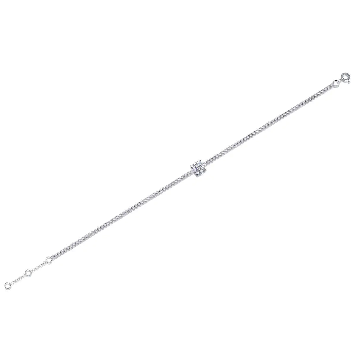 Dawn Luxury Fashion Mossan Diamond S925 Silver Bracelet - Lootquake