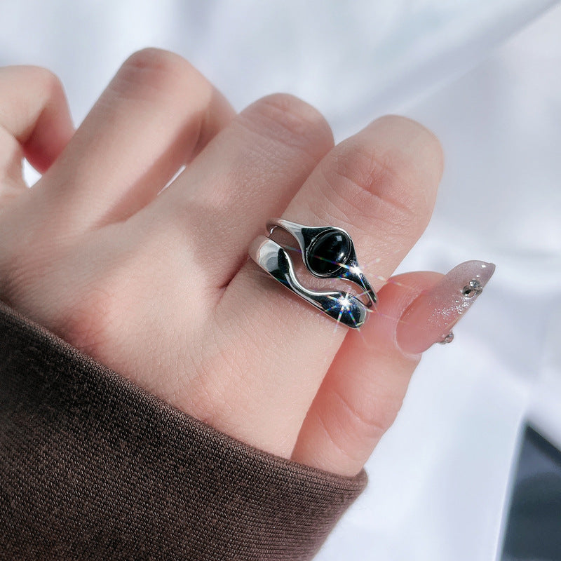 Dark Bat Alloy Gothic Adjustable Ring