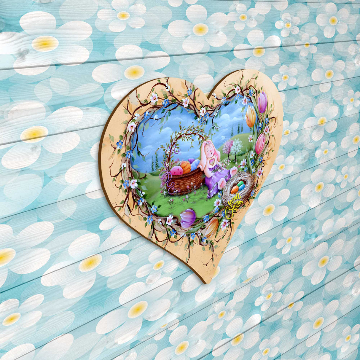 Easter Bunny Nap Easter Door Decor by Jamie Mills-Price - Easter Spring Decor - 8457706H-MP