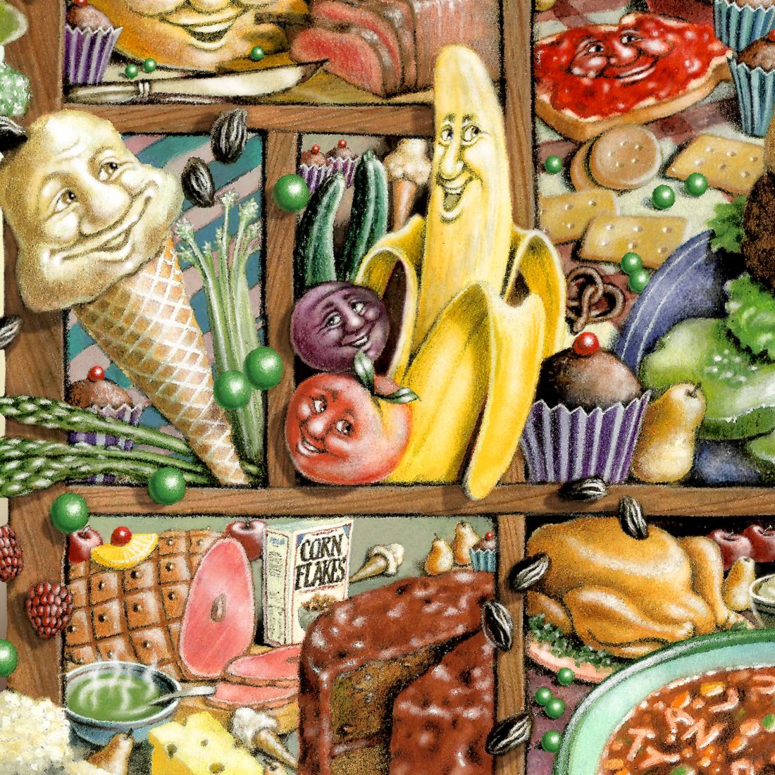 Food Whimsical Wall Art by Laura Seeley - Love Family Kids Decor - 8513006-LS