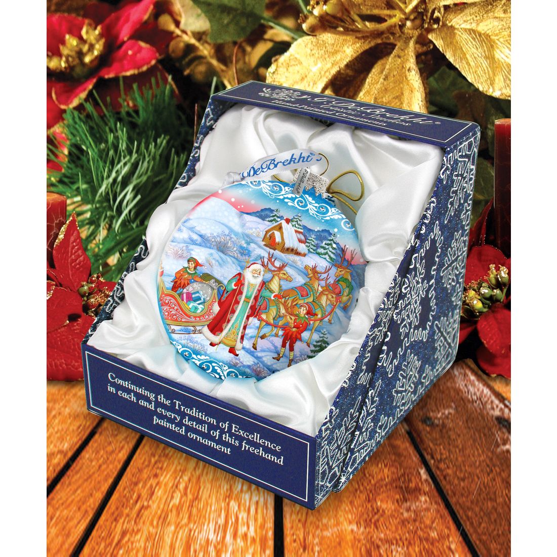 Long-awaited Courier Glass Ornament Limited Edition by G. DeBrekht - Christmas Santa Snowman Decor - 73843