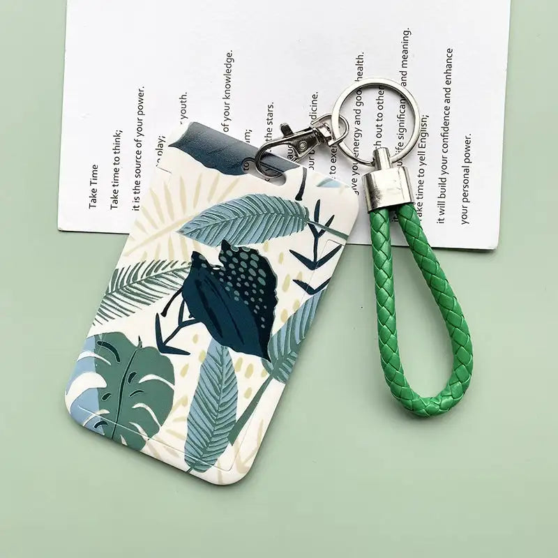 Green Plant Series Simple Fashion Lanyard Card Cover - Lootquake