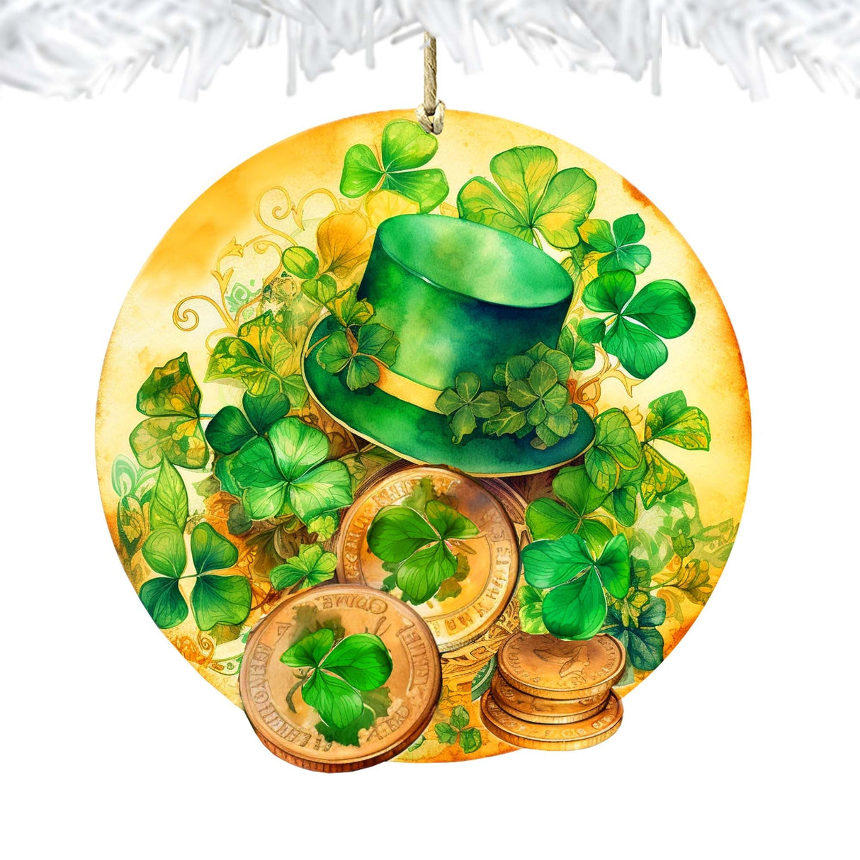 St. Patrick Day Wooden Ornaments by G. DeBrekht Easter Spring Decor - 8652774