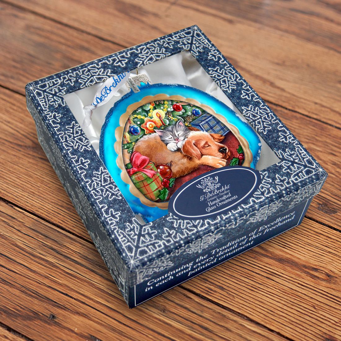 Adorno de cristal "Amigos peludos" de G. DeBrekht - Decoración navideña - 756-016